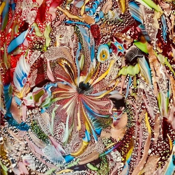 1950’s AVEM Oval Dish Multi-Colored Bizantino Murano Glass Tutti Frutti - Picture 9 of 12